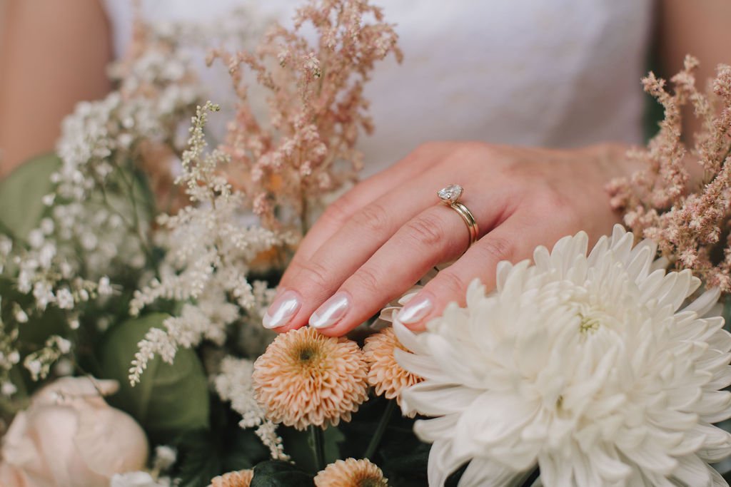 SalmonPeach Mums – Pom Pom