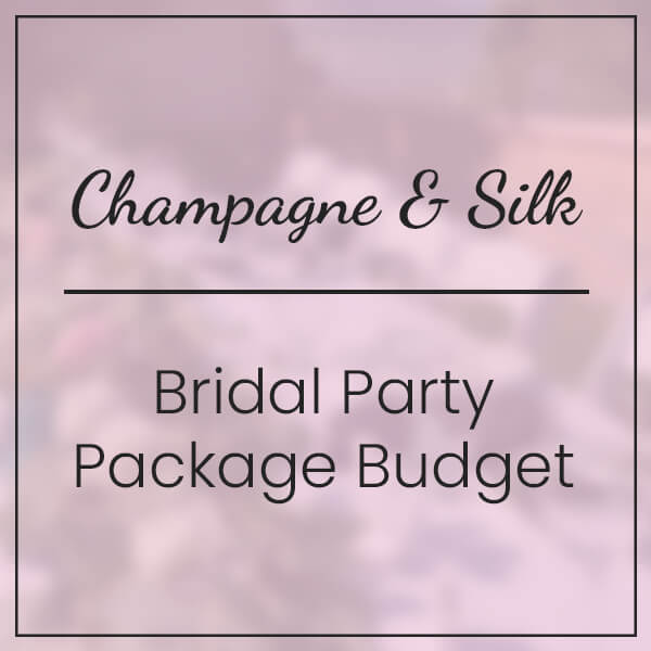 champagne silk bridal party package budget