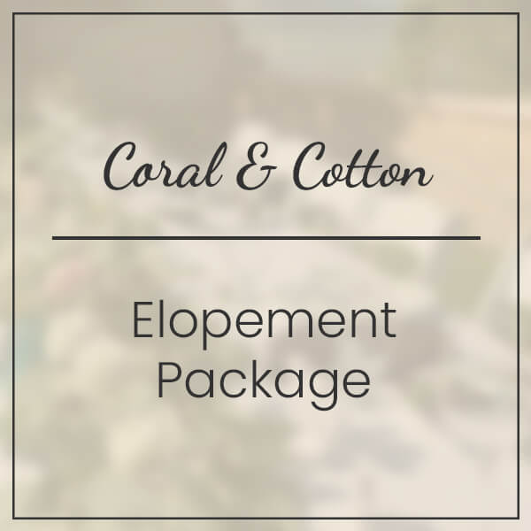 coral cotton elopement package