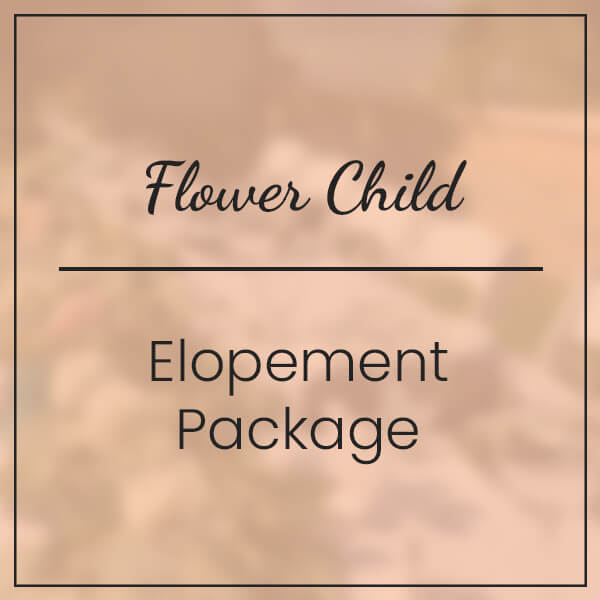 flower child elopement package