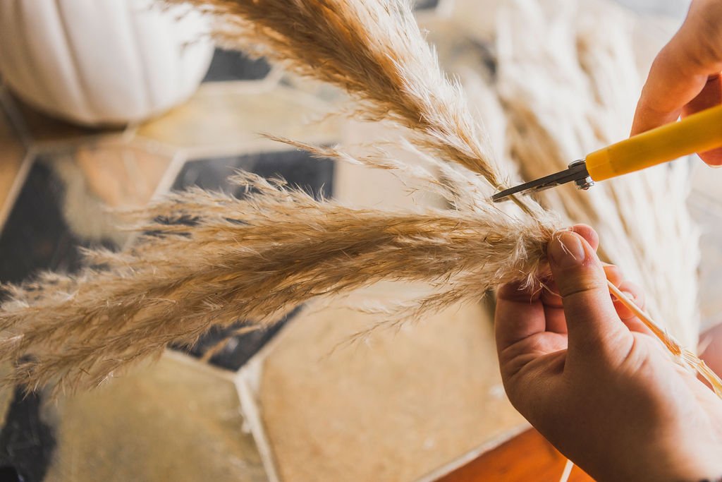 How To Make A Pumpkin Centerpiece With Dried Flowers