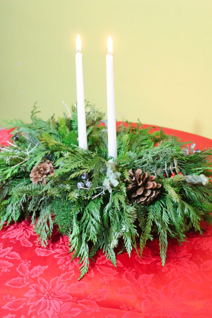 Create A Holiday Themed Greenery Centerpiece