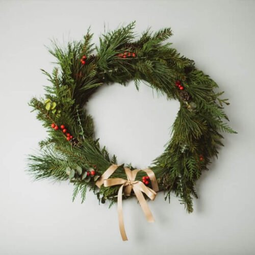wreath fresh greens