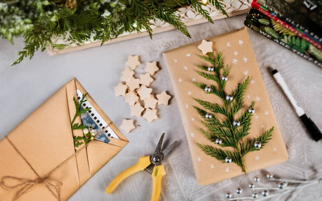Christmas Book Wrapping Ideas with a Touch of Cedar